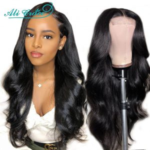 Ali Grace Body Wave 5x5 Lace Closure Wig Brazilian Closure Wig Human Hair Wigs 180% Full Density Pre-Plucked Lace Front Wigs