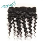 ALI GRACE Brazilian Loose Wave Lace Frontal 13x4 Free Middle Part Natural Color 100% Remy Human Hair 10-20 Inch