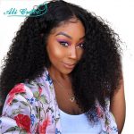 Ali Grace Wigs Brazilian Curly Weave Lace Front Wigs Pre Plucked Lace Front 13x6 Kinky Curly Human Hair Wigs for Women Remy Hair