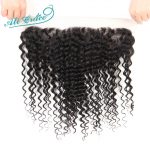 ALI GRACE Hair Brazilian Deep Wave 13x4 Ear to Ear Free/Middle Part Lace Frontal Closure 100% Remy Human Hair 10-20 Inch