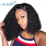 Ali Grace Brazilian Kinky Curly Bob Wig with Baby Hair 13x4 Pre-Plucked Curly Bob Lace Front Wigs For Women Curly Bob Hair Wigs