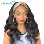 Ali Grace Hair Body Wave Headband Wig for Women Brazilian Body Wig with Adjustable Bangs No Glue No Gel Headband Hair Wigs