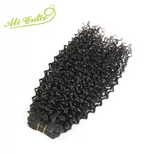 ALI GRACE Hair Malaysian Kinky Curly Hair Weave Bundles 100% Remy Human Hair Extension 10-28 Inch Natural Color
