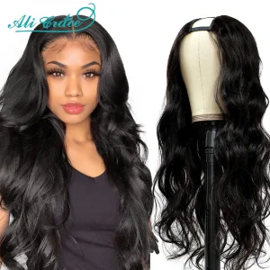 Body Wave U Part Wigs For Women Cheap Brazilian Glueless Human Hair Wigs 150% Density Ali Grace U Shape Lace Human Hair Wigs