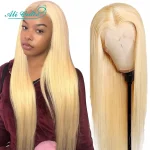 Blonde 613 Hair Wig 4x4 Straight Closure Wig Honey Blonde Lace Front Human Hair Wigs Brazilian Pre-Plucked 13x4 Lace Front Wigs