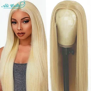 Blonde 613 5x5 Lace Closure Wig Brazilian Straight Honey Blonde Human Hair Wigs Pre-Plucked 5x5 Lace Closure Wigs for Women