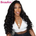 Beaufox Peruvian Body Wave Lace Front Human Hair Wigs For Women 13x4 Front Lace Wigs With Baby Hair Pre Plucked Remy 180%