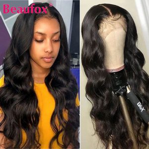 Beaufox 13x4 Malaysian Body Wave Lace Front Human Hair Wigs Pre Plucked Human Hair Lace Front Wigs With Baby Hair 150% Remy