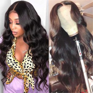 13X4 Hd Transparent Lace Frontal Wigs Body Wave Lace Front Wig Brazilian Lace Front Human Hair Wigs Pre Plucked Body Wave Wig