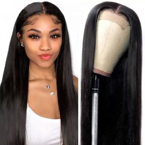 30 Inches Straight Closure Wig Transparent Lace Wigs Bone Straight Lace Front Human Hair Wigs T Part Brazilian Hair Wigs