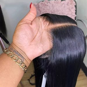 200 Density Straight Lace Front Wig Transpaent Lace Front Human Hair Wigs For Women Tpart Brazilian Bone Straight Human Hair Wig