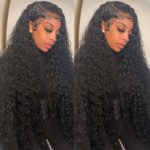 30 Inch Deep Wave Frontal Wig Wet And Wavy Deep Curly Lace Front Human Hair Wigs 4x4 Deep Wave Closure Wig HD Lace Frontal Wig