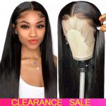 CHEAP 30 Inch Bone Straight Human Hair Wigs 180 Density Transparent Lace Wigs T Part Wig Remy Brazilian Hair Wigs For Women