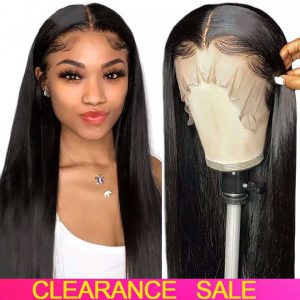 CHEAP 30 Inch Bone Straight Human Hair Wigs 180 Density Transparent Lace Wigs T Part Wig Remy Brazilian Hair Wigs For Women