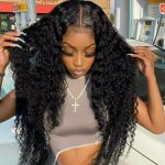 CHEAP 200 Density Transparent Deep Wave Frontal Wig Wet And Wavy Curly Lace Front Human Hair Wigs T Part Perruque Cheveux Humain