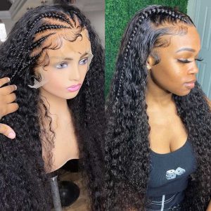 13X4 HD Lace Frontal Wig Deep Wave Wig 180% Wet And Wavy Deep Curly Lace Front Human Hair Wig Brazilian Deep Wave Frontal Wig