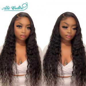 Brazilian Loose Wave Lace Frontal Human Hair Wigs 13X4 Lace Wig with Baby Hair 180% Density Ali Grace Human Hair for Black Women