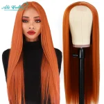 Straight Lace Front Wigs For Women Ginger Orange 4x4 Closure Wig with Baby Hair Ali Grace Brazilian Straight Human Hair Wigs