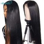 Straight Lace Part Wigs with Baby Hair Brazilian Straight T Part Lace 13X5X1 Human Hair Wigs 5 Inch Deep Part Ali Grace Wigs