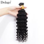Loose Deep Curly Nano Rings Micro Beads 100% Human Hair Extensions Brazilian Virgin Hair Natural Black 3 Bundles 100-300 Strands