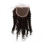 Kinky Curly 5X5 Lace Closure Free Part Malaysian Closure Pre Plucked Human Remy Hair With Baby Hair Bleached Knots Dolago