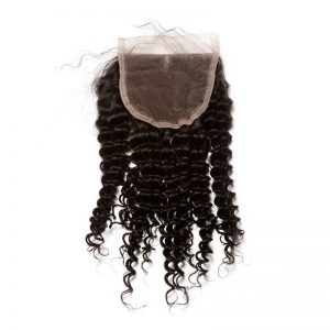 Kinky Curly 5X5 Lace Closure Free Part Malaysian Closure Pre Plucked Human Remy Hair With Baby Hair Bleached Knots Dolago