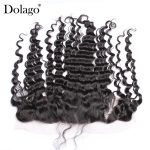 13x4 Lace Frontal Closure With Baby Hair Deep Wave Closure Brazilian Hair Pre Plucked 100% Human Remy Hair Dolago