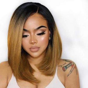 1B30# Pixie Cut Lace Wig Blunt Cut 4x4 Bob Lace Closure Wigs Short Human Hair Wigs Straight Lace Front Wigs Colorful Dolago Wigs