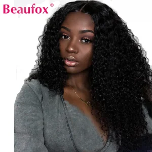 Beaufox Brazilian Deep Wave 360 Lace Frontal Wigs Pre Plucked With Baby Hair Lace Frontal Wigs Human Hair Wigs Remy Hair