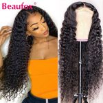 Beaufox T Part Lace Wig Human Hair Wigs For Women Malaysian Water Wave Lace Part Wig Cheap Remy Wavy Human Hair Wigs 8-26"