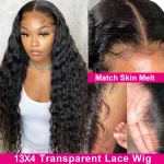 Deep Wave Frontal Wig 13x4 Lace Front Human Hair Wigs Transparent Lace Wigs Brazilian 30 inch Deep Wave Wig Curly Human Hair Wig