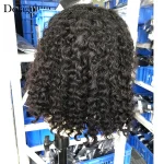 Loose Curly Human Hair Wigs Bob Wig For Women 4x4 Lace Closure Wigs Brazilian Wigs Short Wigs Silk Base Lace Front Wig Black