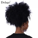 afro crépus bouclés queues de cheval de cheveux humains 100% cheveux humains couleur naturelle