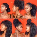 Afro Kinky Curly Human Braiding Hair Bulk No Attachment Brazilian Bulk Hair For Braiding 1 3 Pc Crochet Braids 4B 4C Dolago Remy
