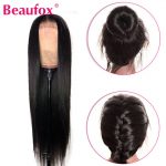 Beaufox 360 Lace Frontal Wig Pre Plucked Peruvian Straight Lace Front Human Hair Wigs 150% Density Remy 360 Lace Wigs