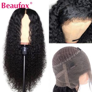 Beaufox 360 Lace Frontal Wigs Peruvian Water Wave 360 Lace Frontal Human Hair Wigs Pre Plucked Remy Lace Wig Make 360 Bun 150%