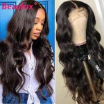 Beaufox Cheap Malaysian Body Wave Lace Part Human Hair Wigs T Part Lace Wig Human Hair For Women Remy Middle Part Wavy Wigs