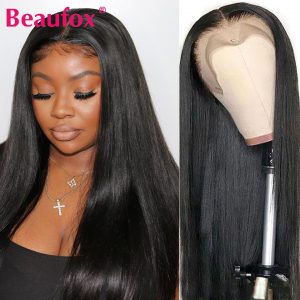 Beaufox Straight Human Hair Wigs For Women Malaysian T Part Lace Wig Human Hair Lace Front Wigs Pre Plucked Remy Frontal Wigs