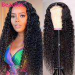 Beaufox Water Wave Lace Front Wig Malaysian Curly Human Hair Wigs For Women 13x4 Pre Plucked Lace Frontal Wigs With Baby Hair