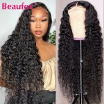 Beaufox Lace Front Human Hair Wigs For Women Peruvian Deep Wave Wigs Pre Plucked Lace Wig With Baby Hair Curly Hair Lace Wigs