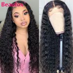 Beaufox Water Wave Lace Front Human Hair Wigs For Women Lace Front Wigs Human Hair Pre Plucked With Baby Hair Peruvian Wig 180%