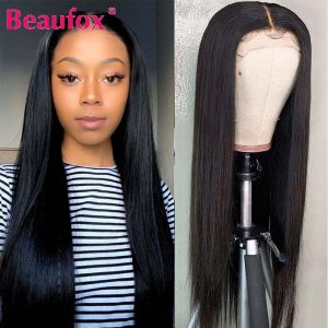 Beaufox T Part Lace Wig Human Hair Wigs For Women Brazilian Straight Lace Wigs Human Hair Lace Part Wig Remy Brazilian Hair Wig