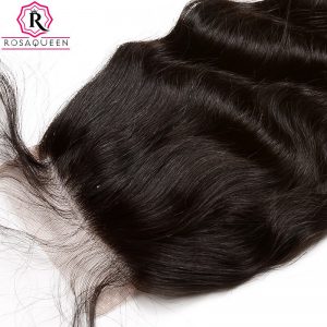 Dolago Loose Wave Lace Closure 100% Human Hair Remy Hair Natural Black Color Free Part With Baby Hair